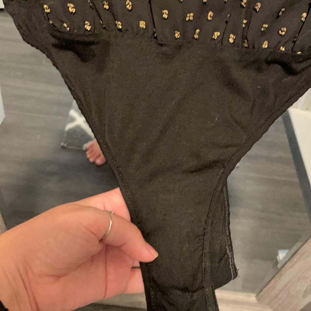 BUDDY LOVE Black & Gold Polka Dot Bodysuit - Picture 4 of 4